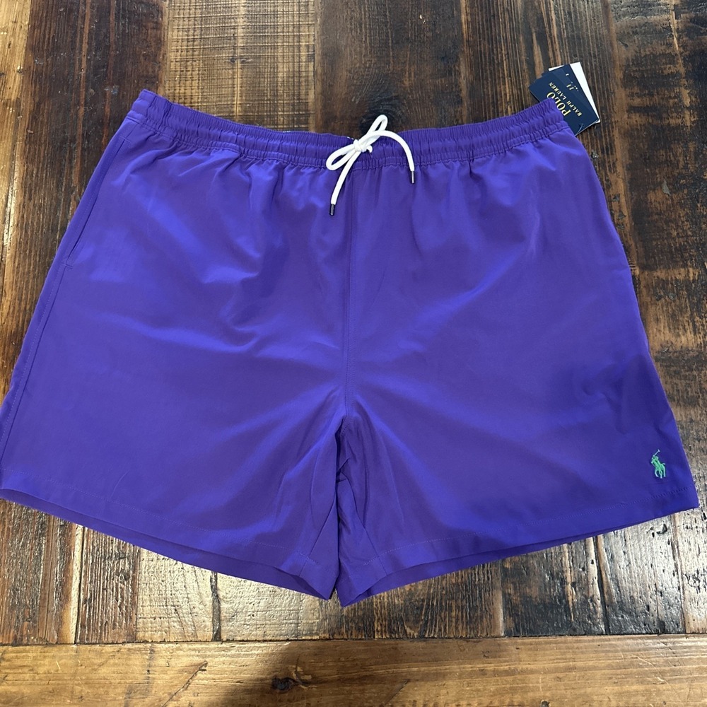 Polo Ralph Lauren Classic Swim‎ Trunks Size LT Purple Lined New NWT